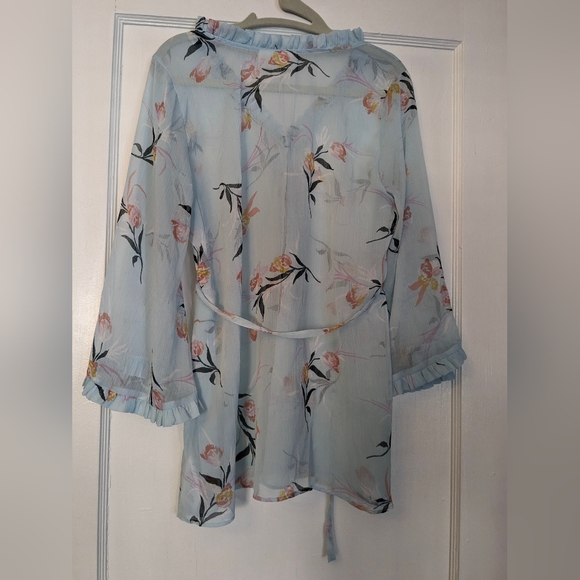 Jessica Simpson Sheer Floral Maternity Blouse Top, Sz. SMALL - Picture 2 of 8